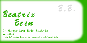 beatrix bein business card
